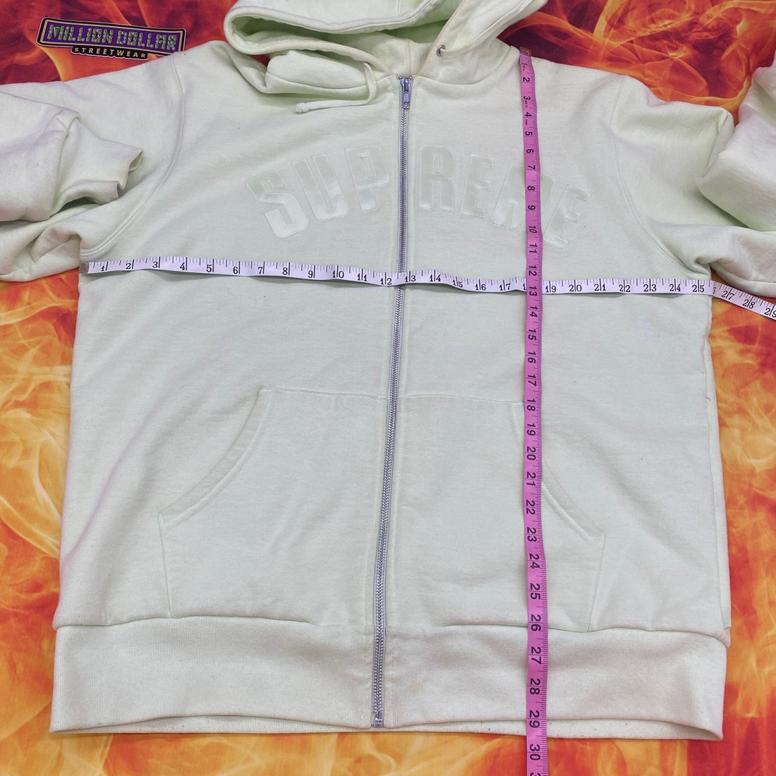 Supreme arc logo thermal zip up hoodie- XL – Million Dollar Streetwear