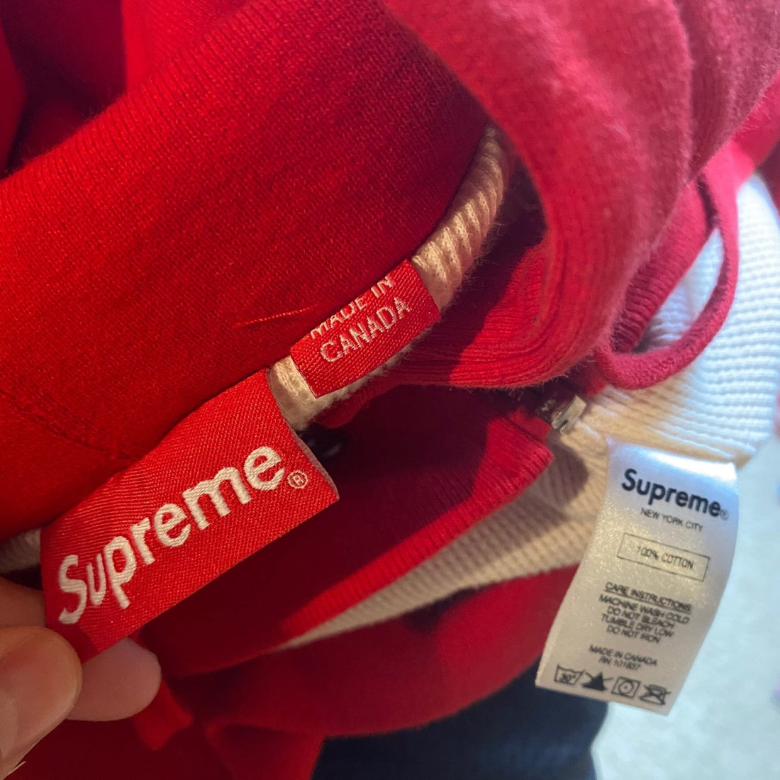 Supreme arc logo thermal zip up hoodie- XL – Million Dollar Streetwear