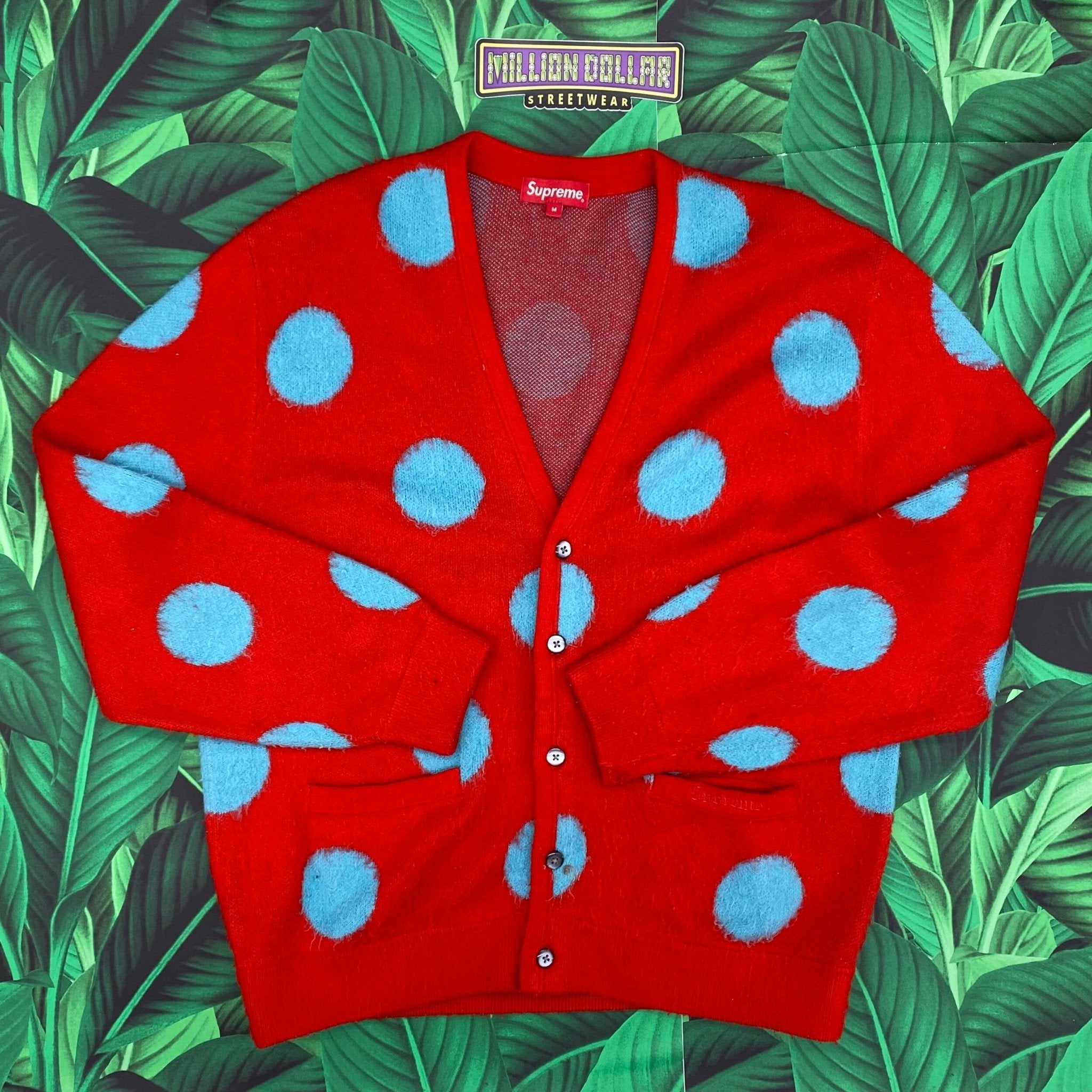 Supreme brushed polka dot cardigan- M – Million Dollar Streetwear
