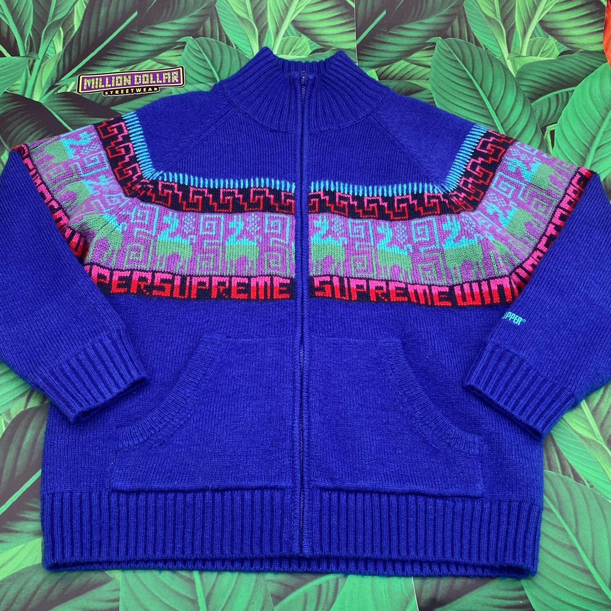 Supreme chullo windstopper zip up sweater- M – Million Dollar