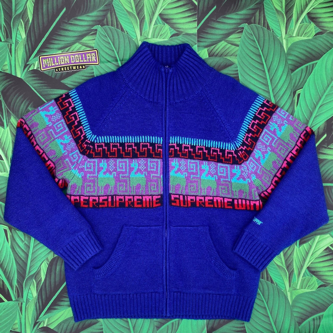 Supreme chullo windstopper zip up sweater- M - Million Dollar Streetwear