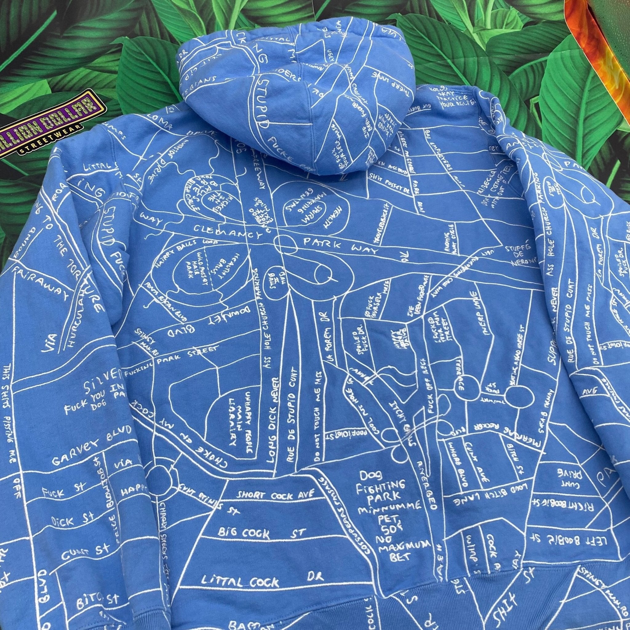 Supreme Gonz Map Hooded L 新品 | wellsprings.uk.net