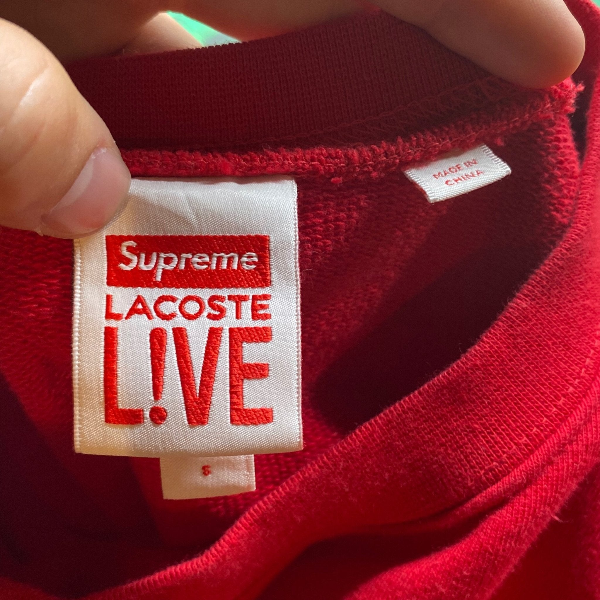 Supreme LACOSTE crewneck- S – Million Dollar Streetwear