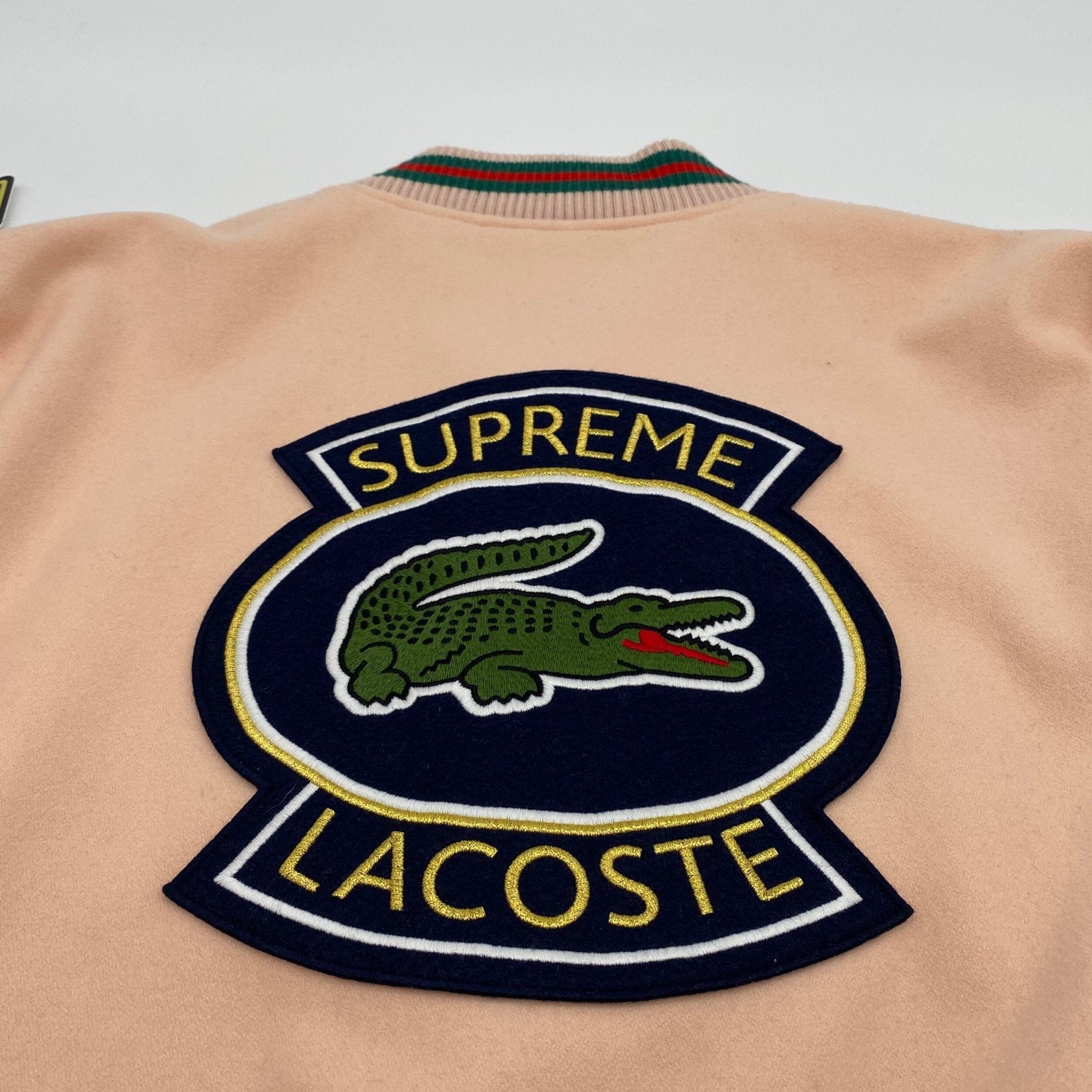 Supreme Lacoste wool varsity jacket- L