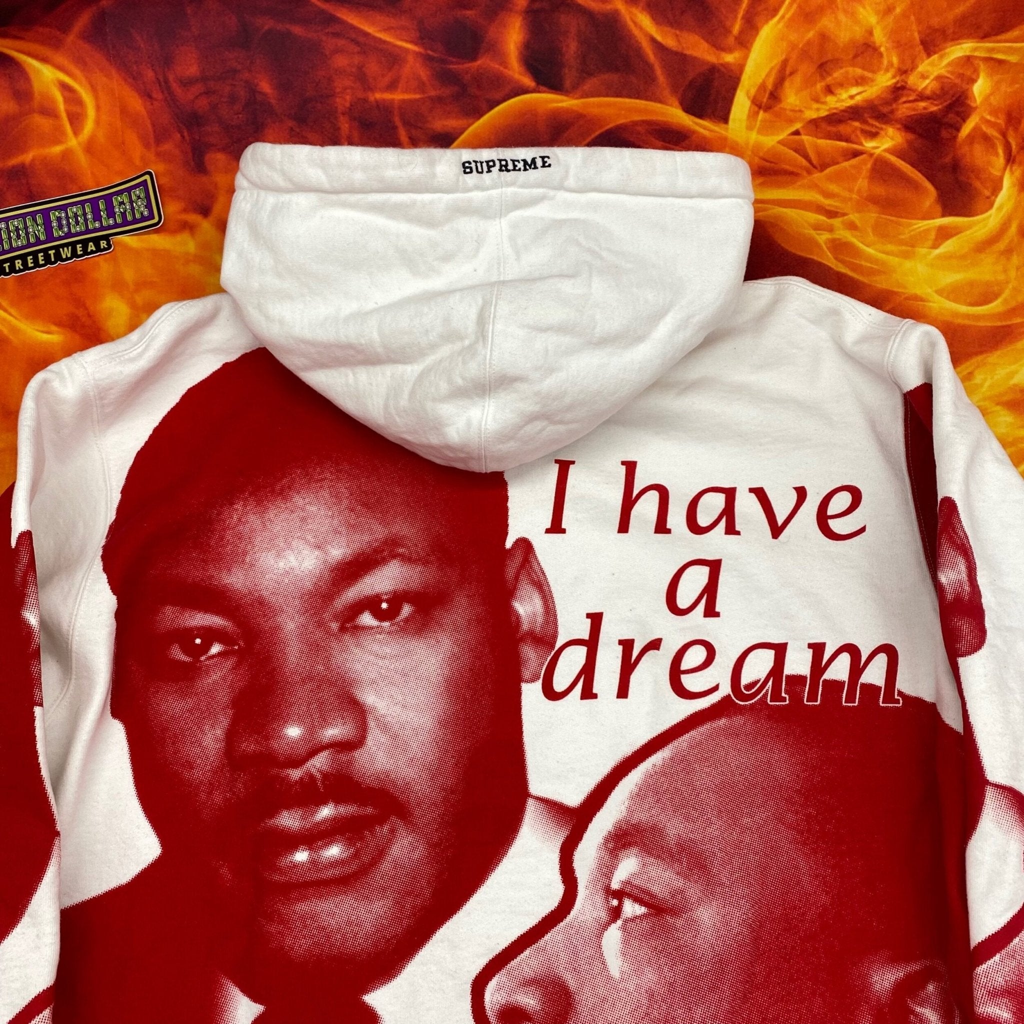 コットンx100％Supreme  MLK Hooded Sweatshirt キング牧師 XL