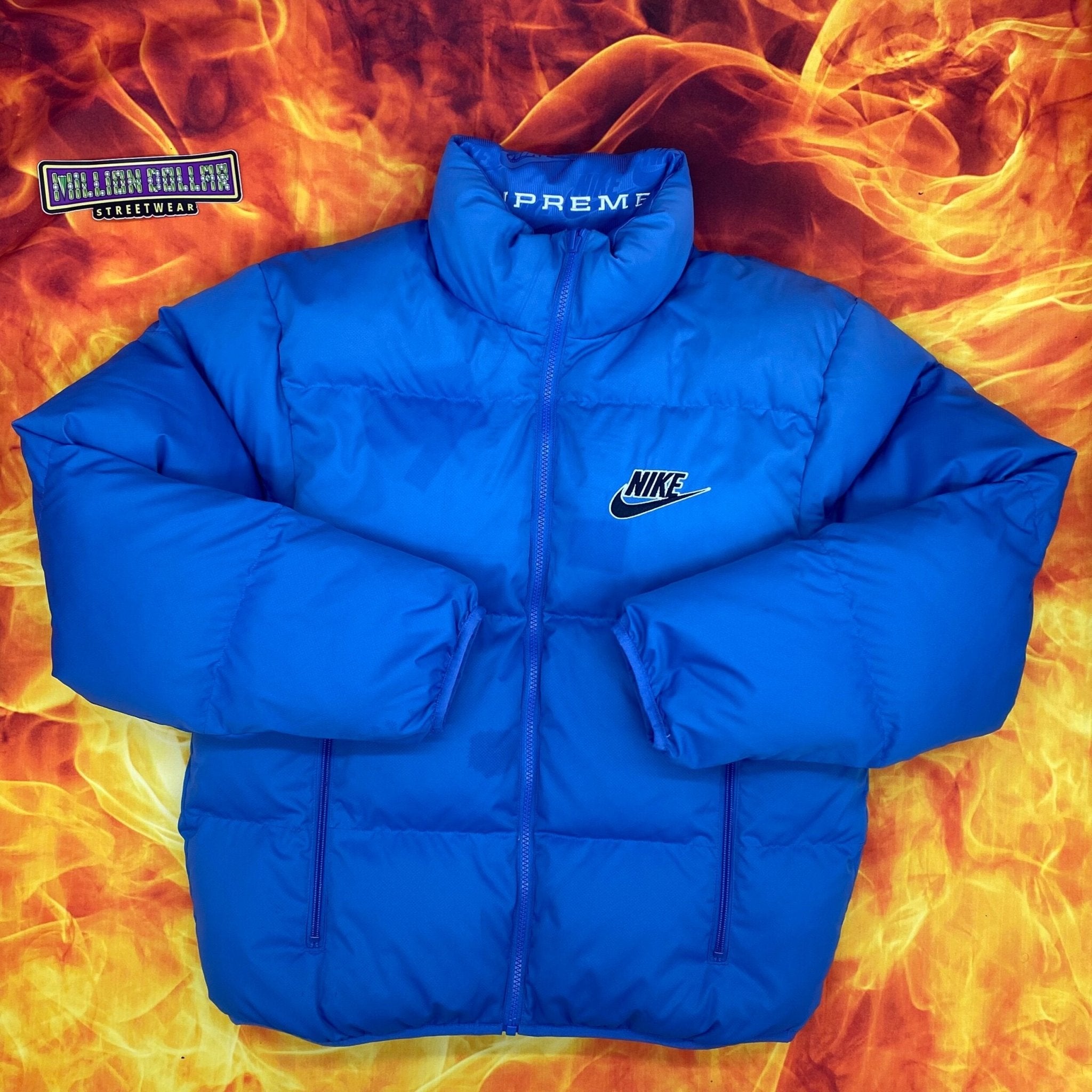 Supreme Nike reversible puffy jacket- S