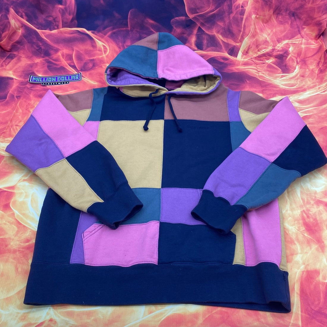 Supreme patchwork hoodie- M - Million Dollar Streetwear