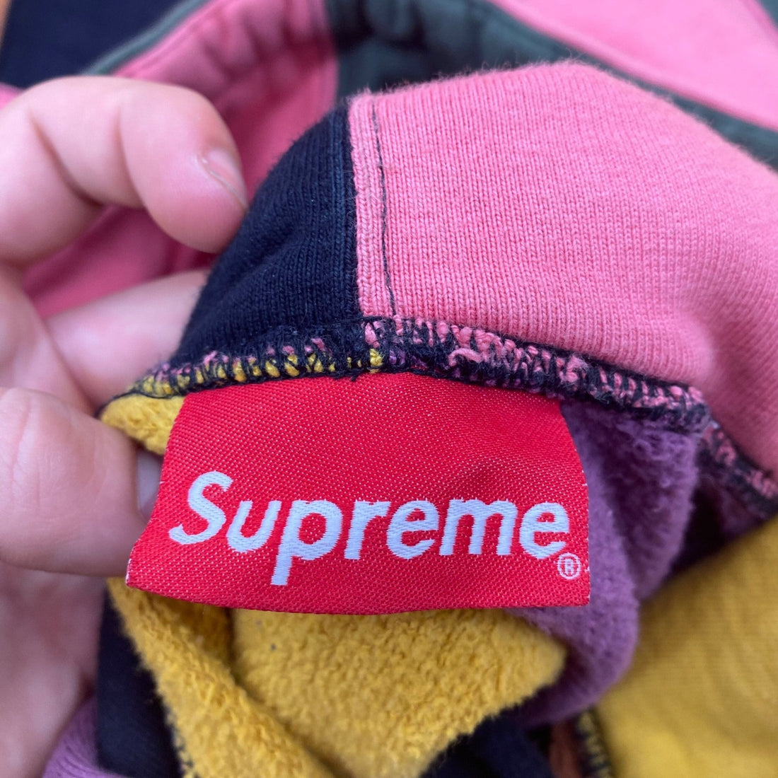 Supreme Patchwork Hoodie Black