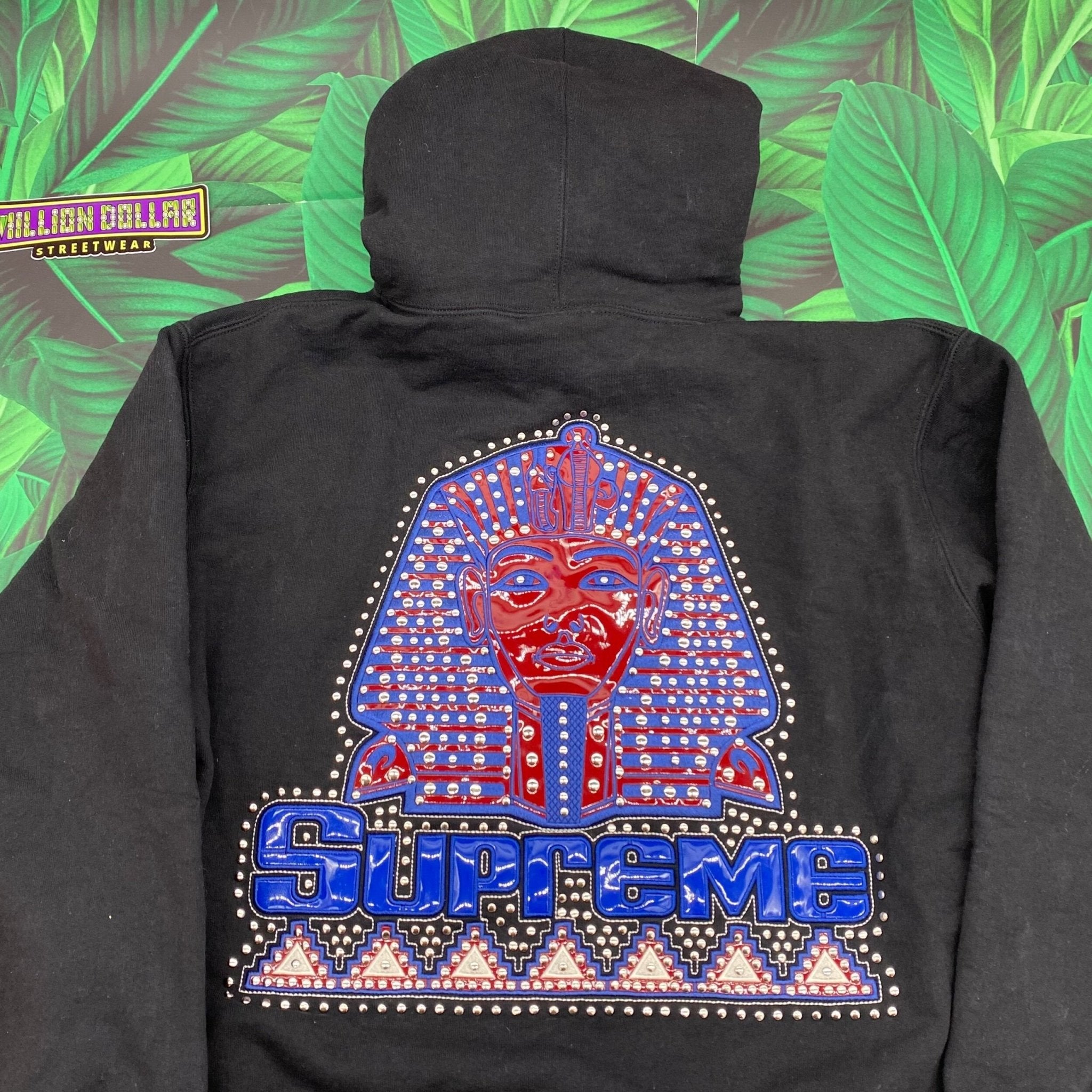 Supreme pharaoh studded hoodie- M