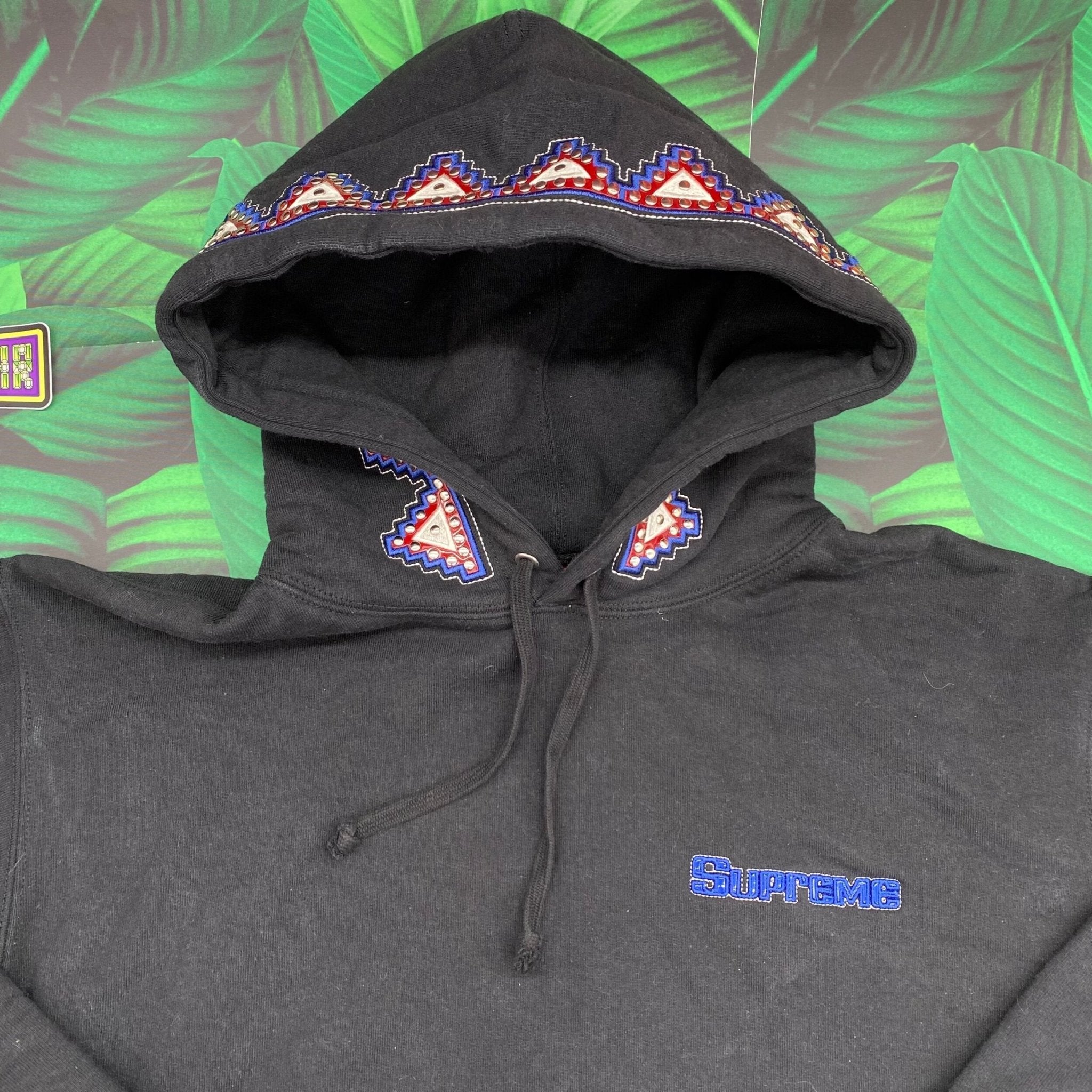 Supreme pharaoh studded hoodie- M