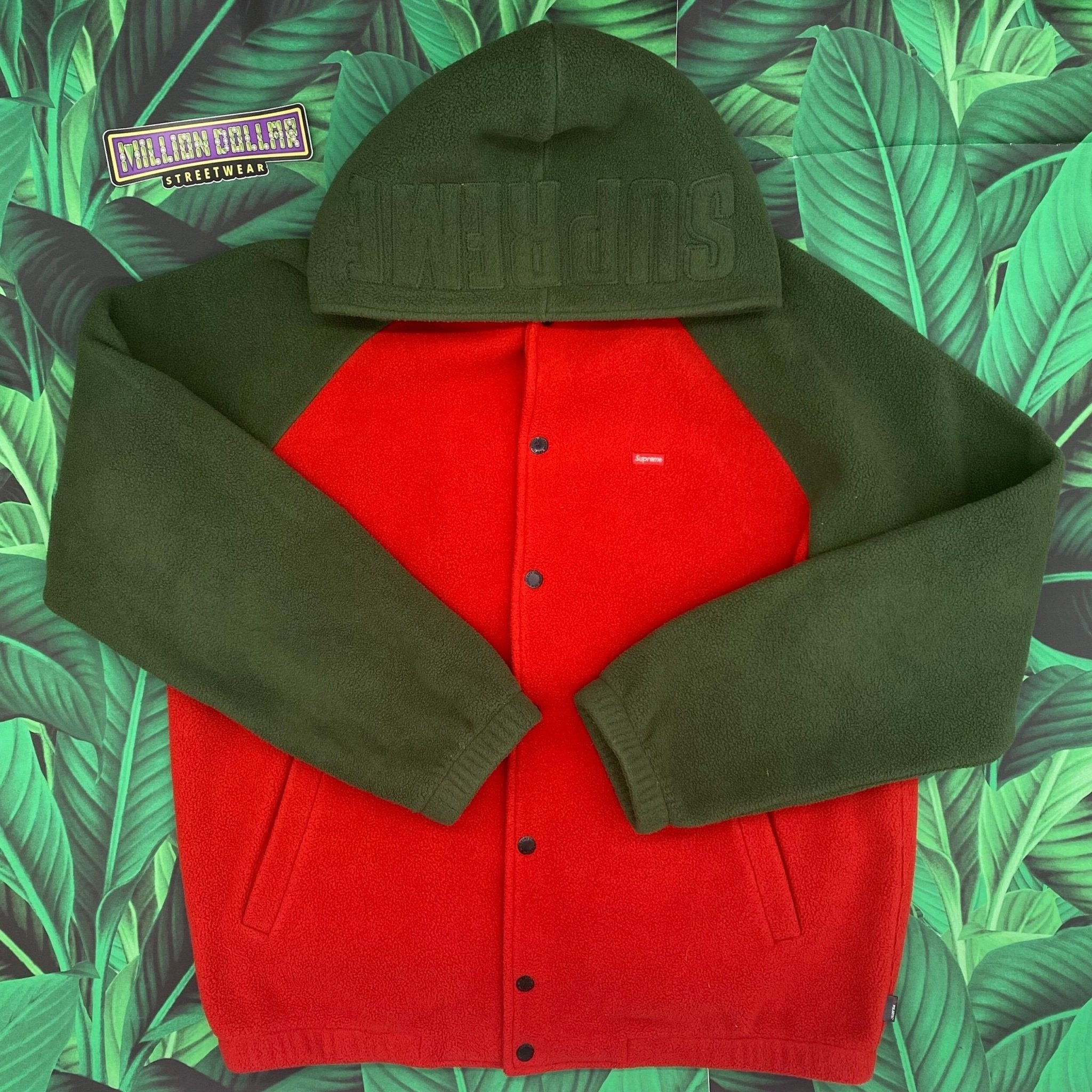 Supreme Polartec hooded raglan jacket- L – Million Dollar Streetwear