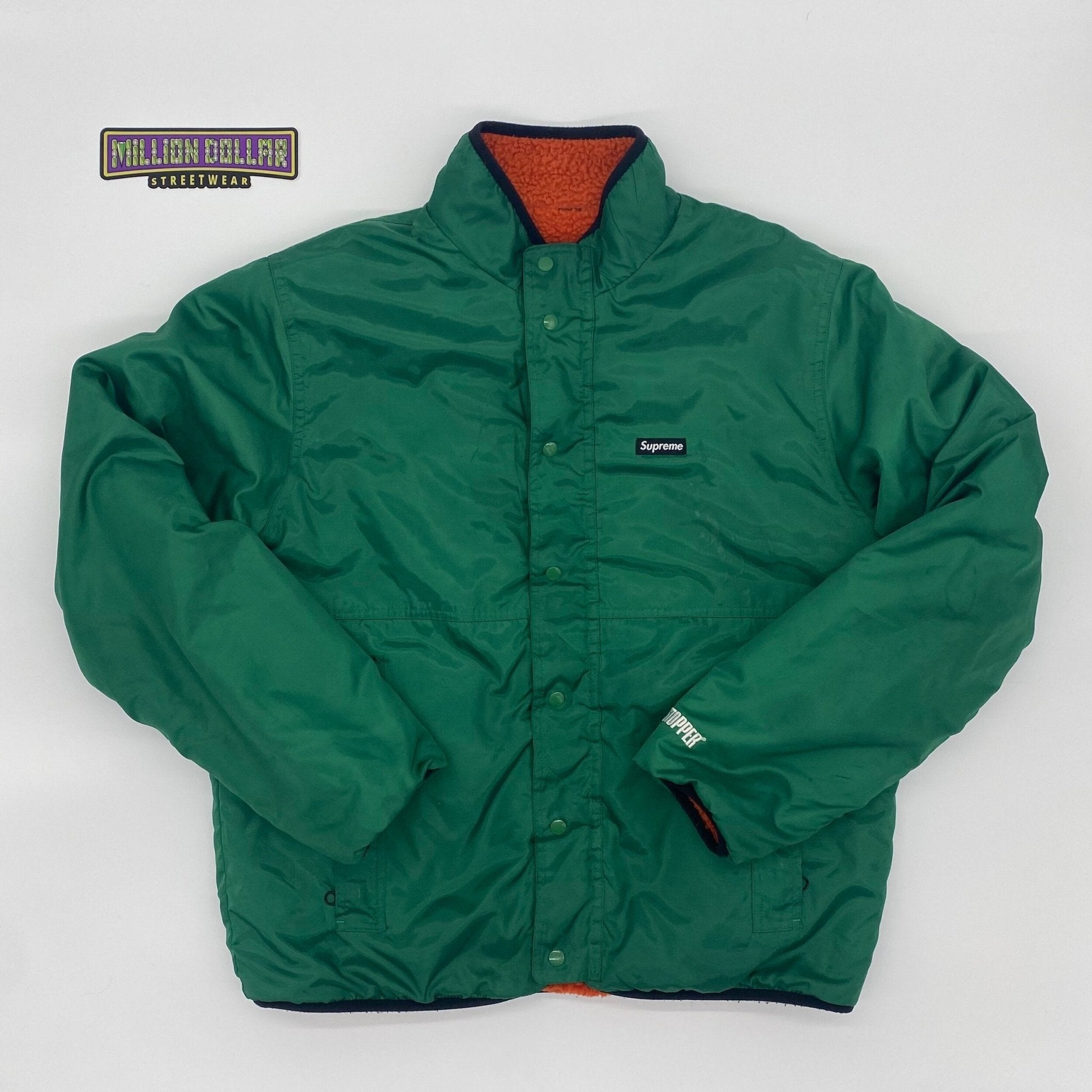正規代理店に輸入 XL Supreme Reversible Logo Fleece Jacket | www