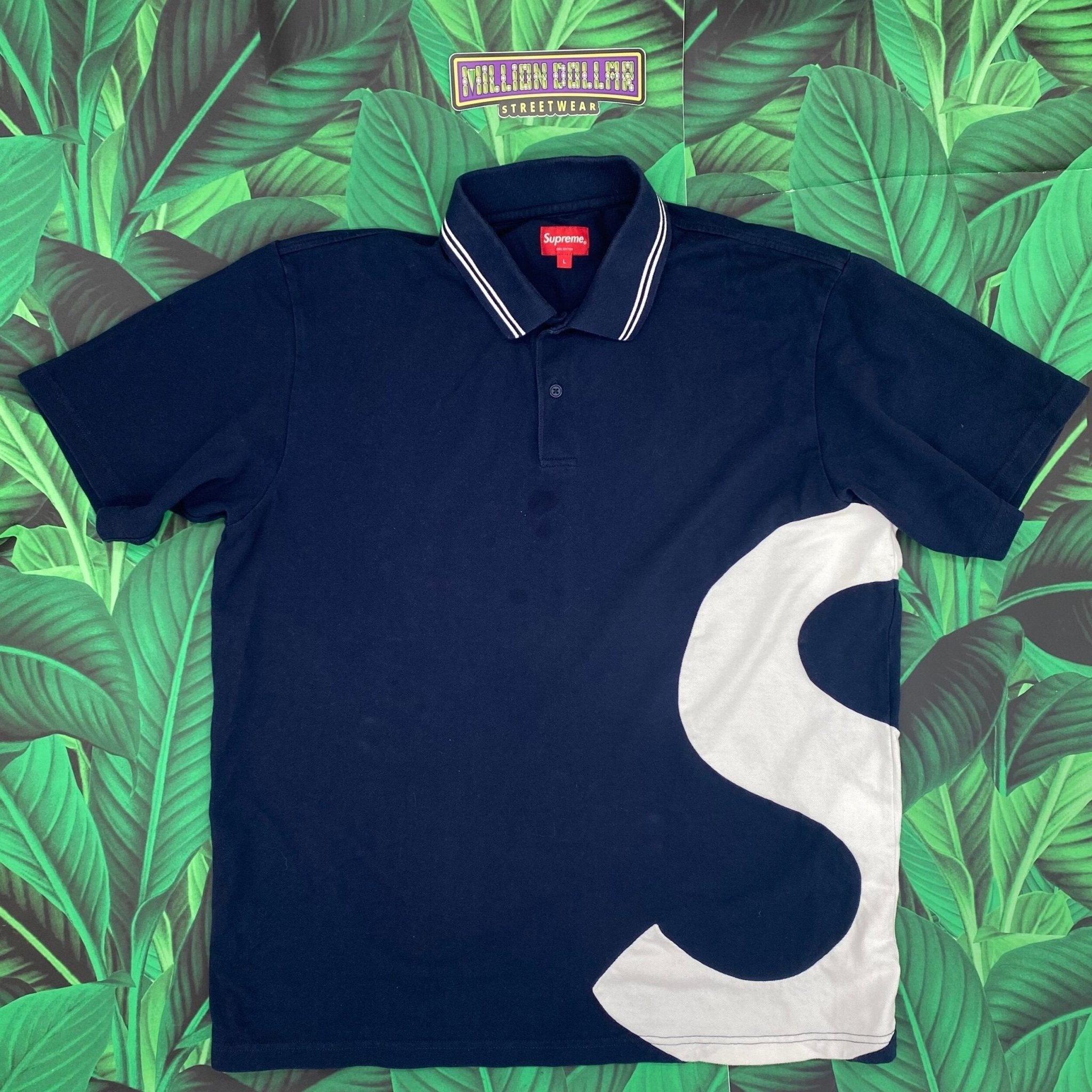 Supreme s logo polo- L – Million Dollar Streetwear