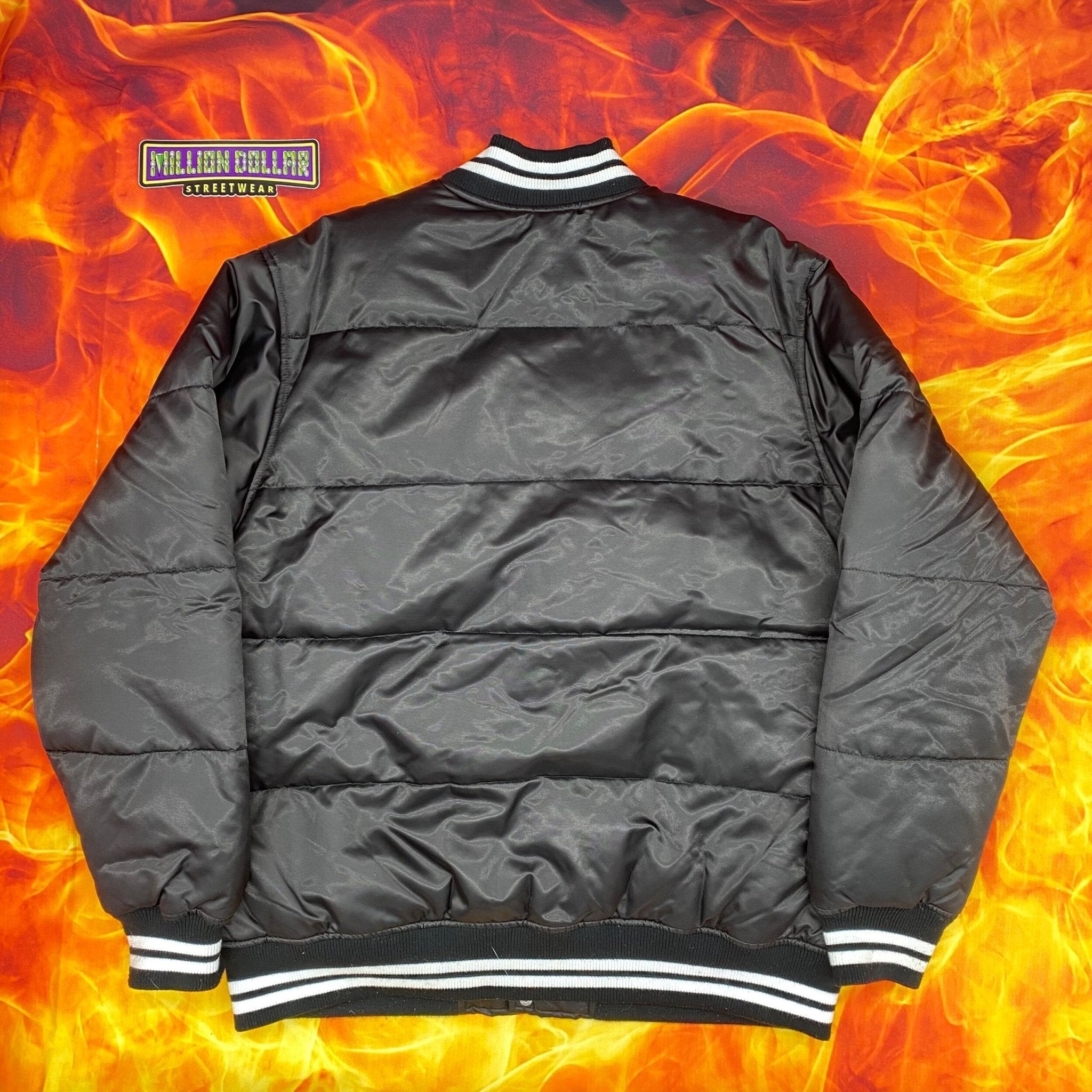 Supreme script varsity puffy jacket- L – Million Dollar Streetwear