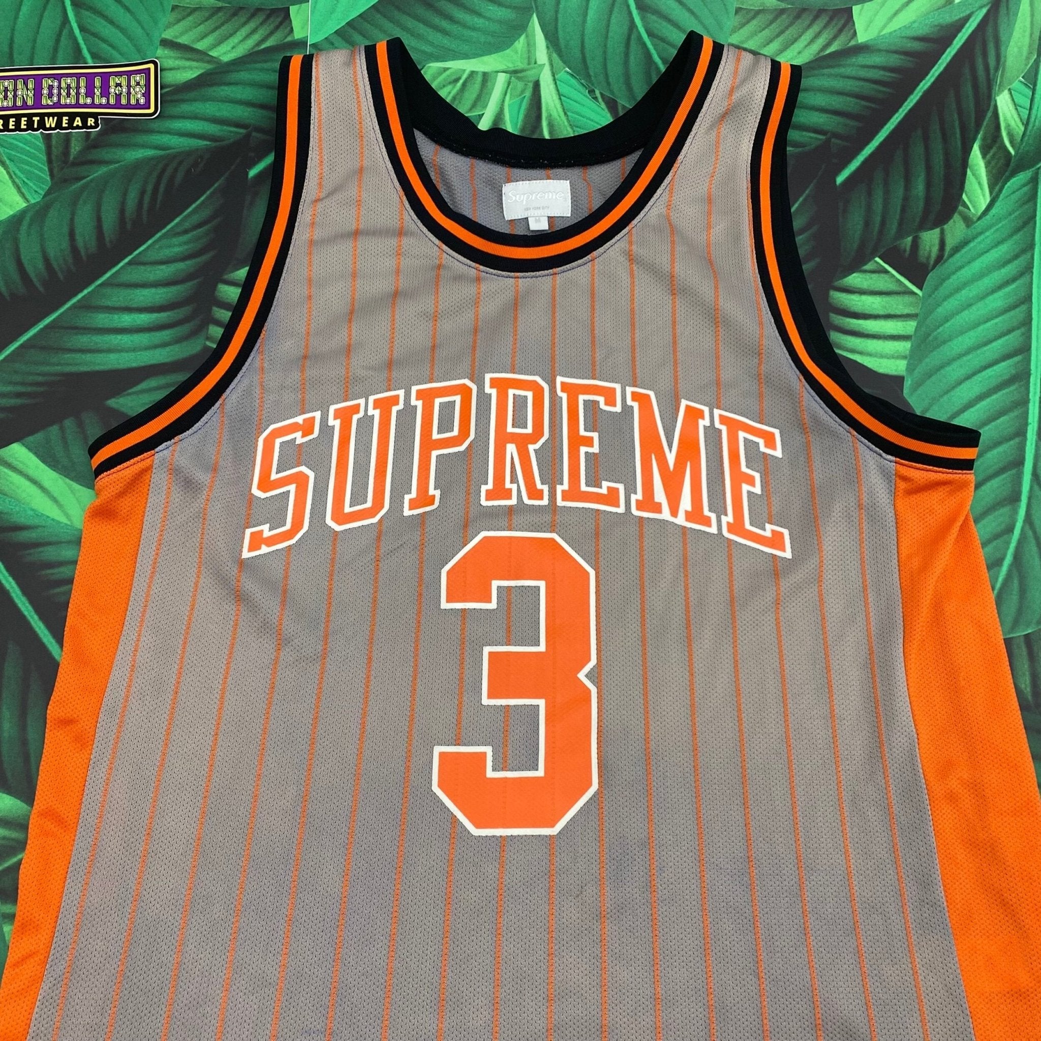 Supreme striped basketball jersey- M – Million Dollar Streetwear