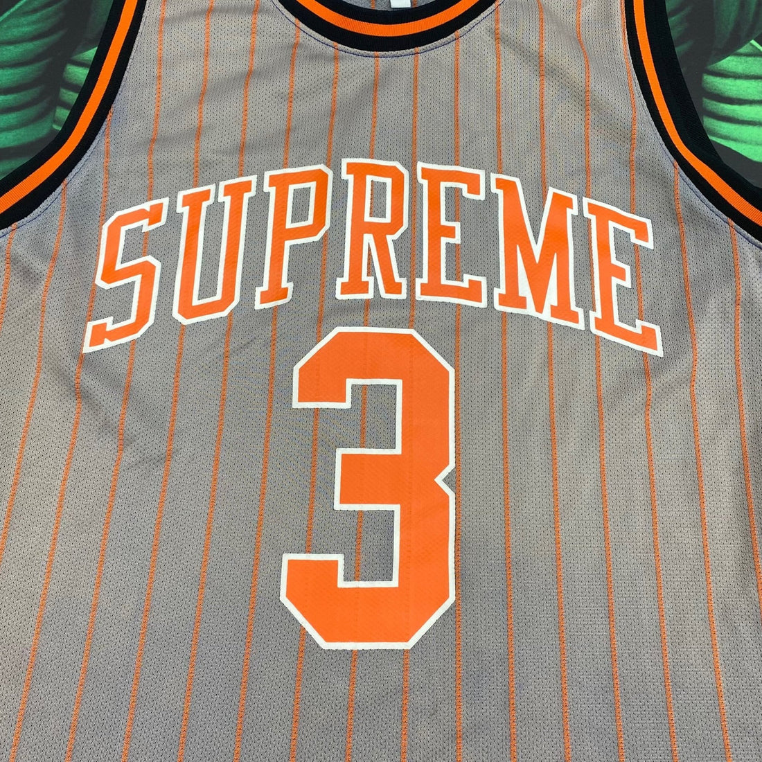 Supreme striped basketball jersey- M – Million Dollar Streetwear