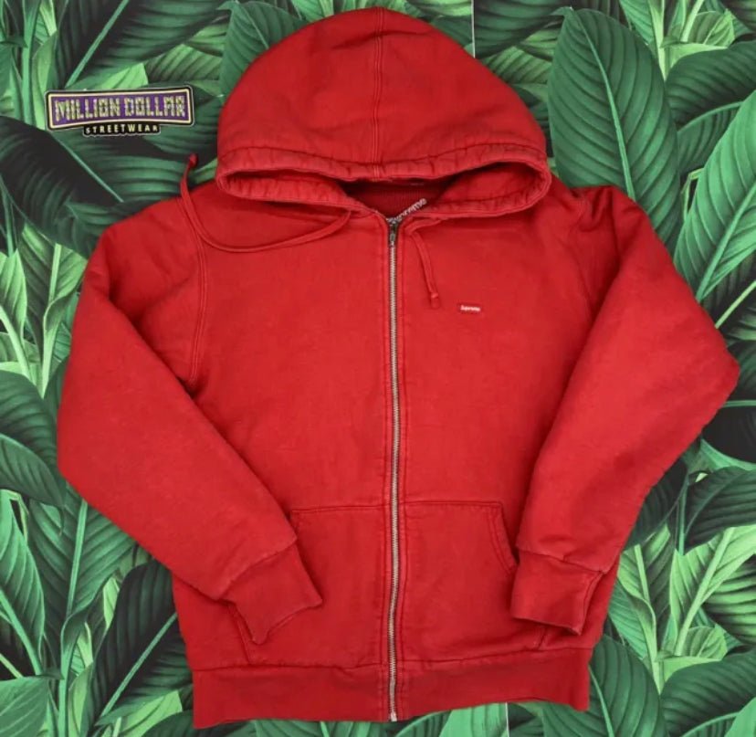 Supreme thermal small box zip up hoodie- S – Million Dollar Streetwear