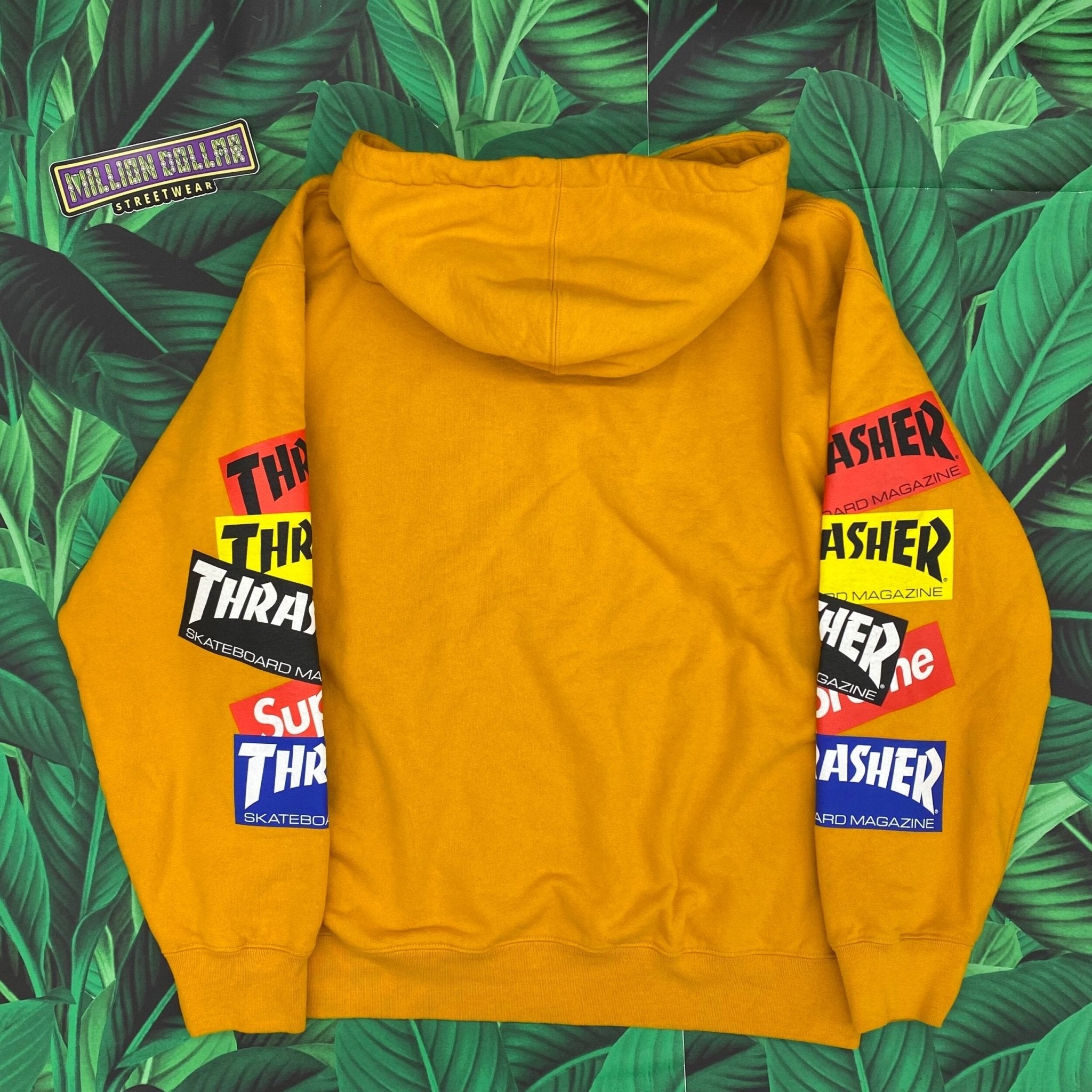 Supreme thrasher multi logo zip up hoodie- L – Million Dollar